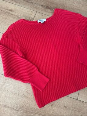 ❤️✨Tommy Bahama Women's Red Coastal Ribbed Boat Neck Sweater | S